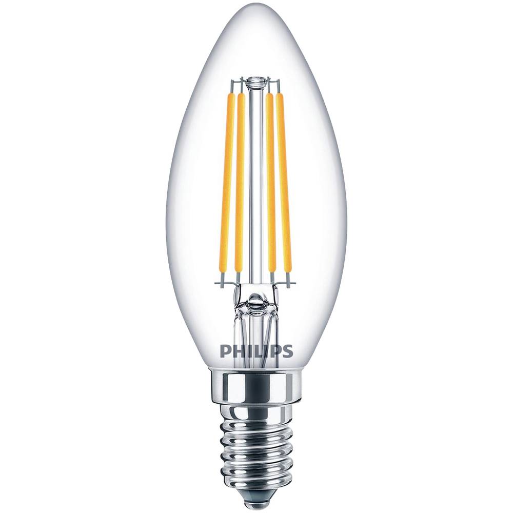 Philips Lighting 76221600 LED Energetická třída (EEK2021) E (A - G) E14 6.5 W = 60 W studená bílá (Ø x d) 3.5 cm x 9.7 c