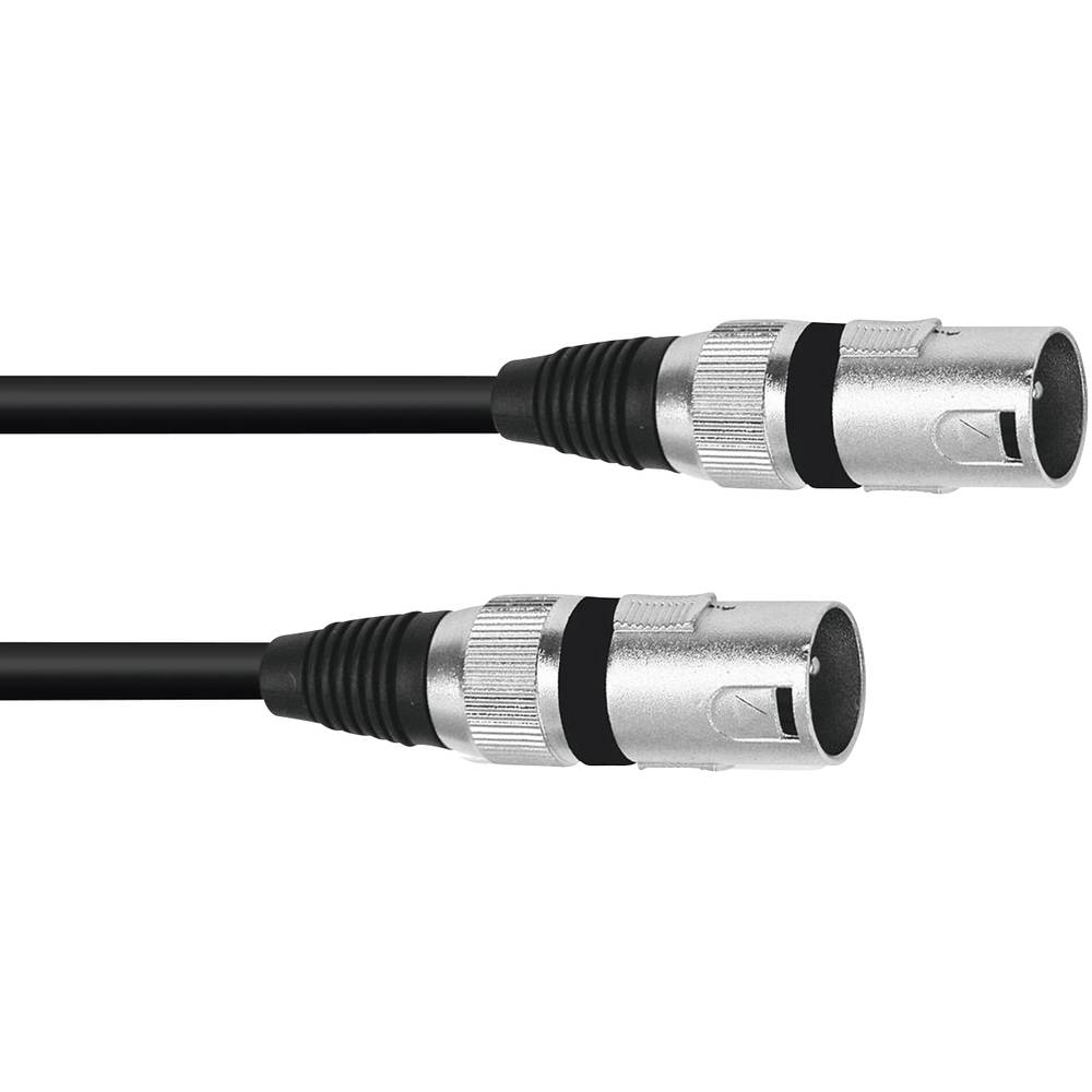 Omnitronic 3022075A XLR kabelový adaptér [1x XLR zástrčka 3pólová - 1x XLR zástrčka 3pólová] 0.20 m černá