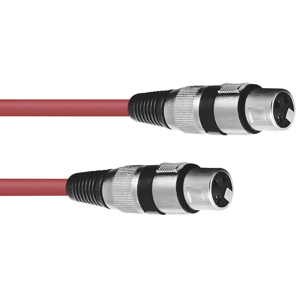 Omnitronic 30220900 XLR propojovací kabel [1x XLR zástrčka 3pólová - 1x XLR zásuvka 3pólová] 1.50 m červená