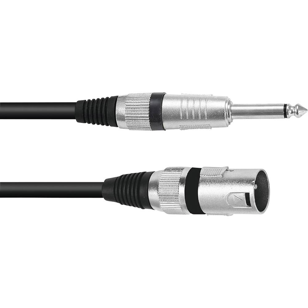 Omnitronic 3022519C XLR kabelový adaptér [1x XLR zástrčka 3pólová - 1x jack zástrčka 6,3 mm (mono)] 5.00 m černá
