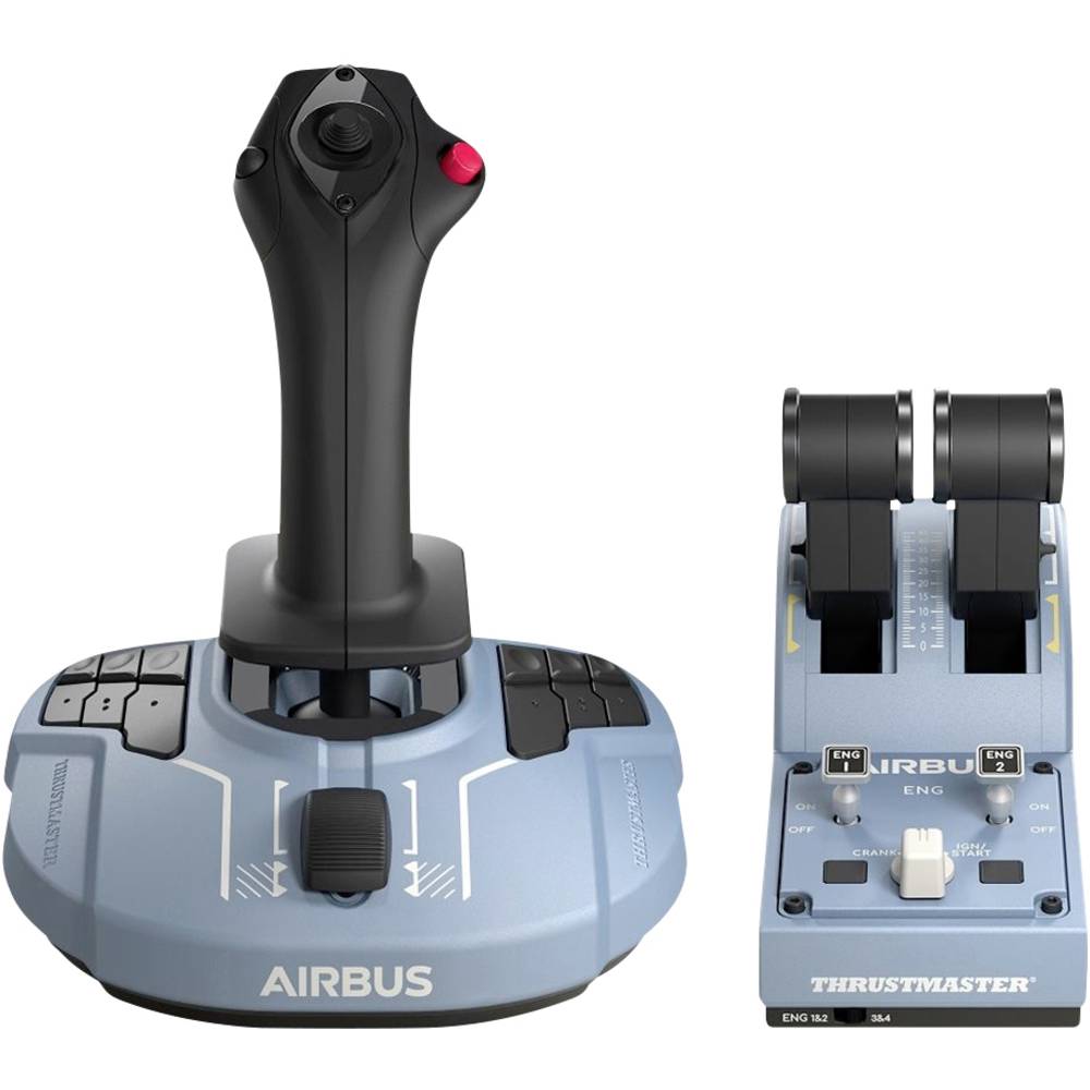 Thrustmaster TCA Officer Pack Airbus Edition joystick USB PC modrá, černá vč. posuvných regulátorů