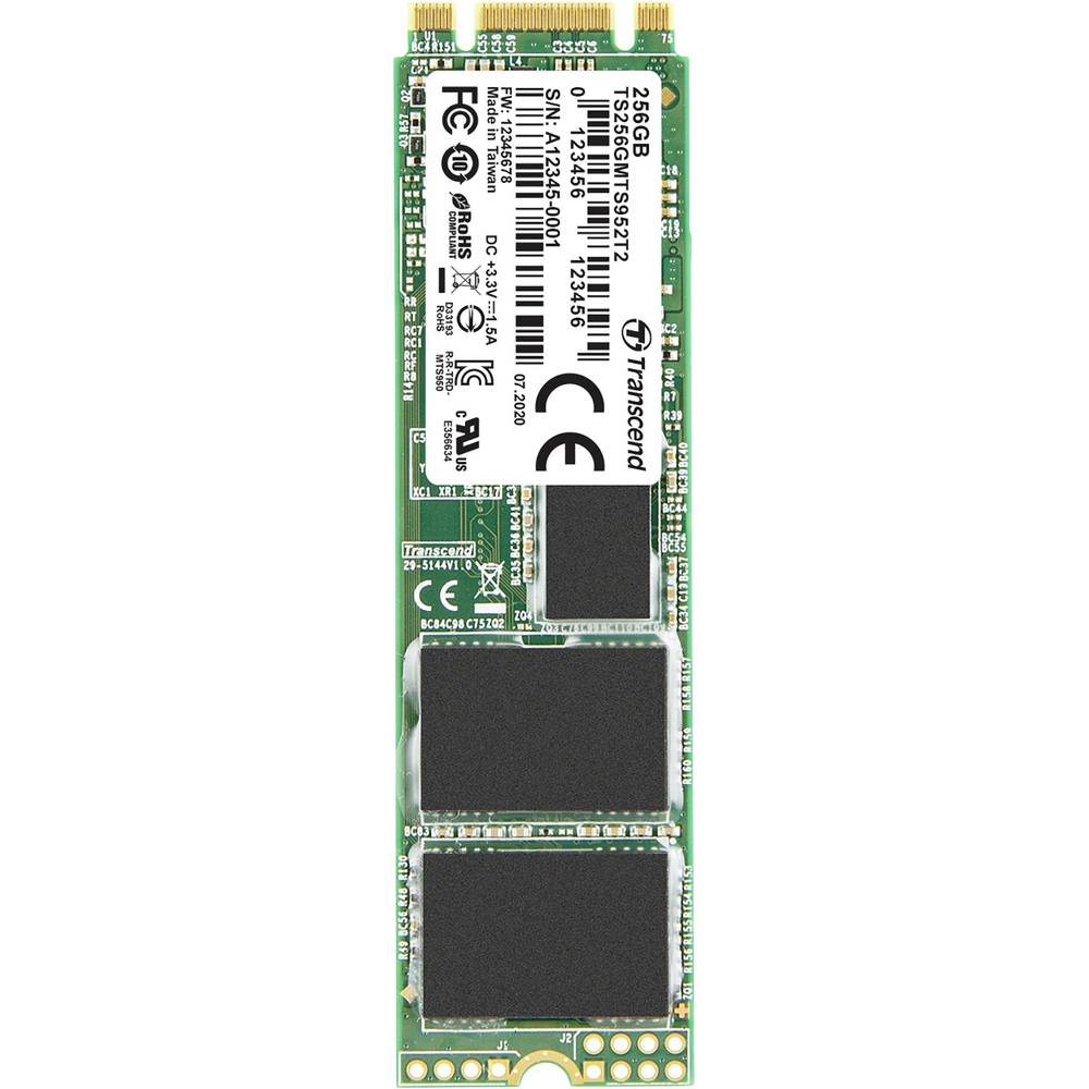 Transcend MTS952T2 256 GB interní SSD disk NVMe/PCIe M.2 M.2 SATA 6 Gb/s Industrial TS256GMTS952T2