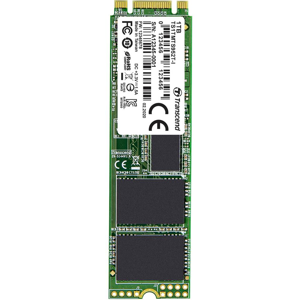 Transcend MTS952T-I 1 TB interní SSD disk NVMe/PCIe M.2 SATA 6 Gb/s Industrial TS1TMTS952T-I