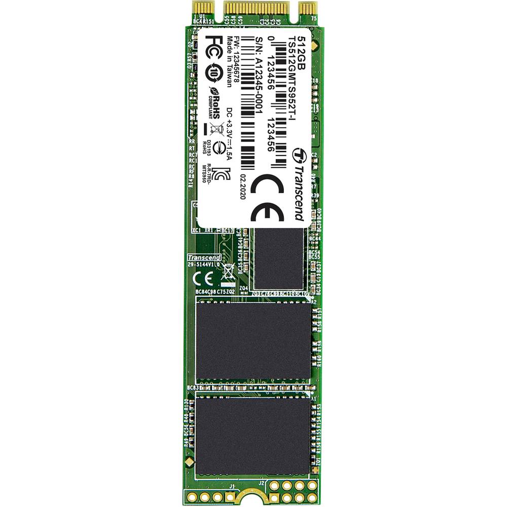 Transcend MTS952T-I 512 GB interní SSD disk NVMe/PCIe M.2 SATA 6 Gb/s Industrial TS512GMTS952T-I