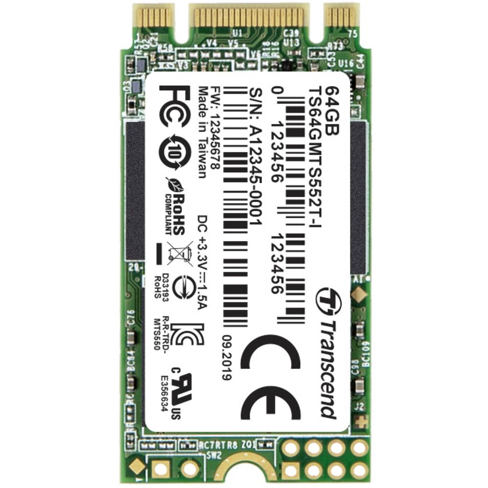 Transcend MTS552T-I 64 GB interní SSD disk SATA M.2 2242 SATA 6 Gb/s Retail TS64GMTS552T-I