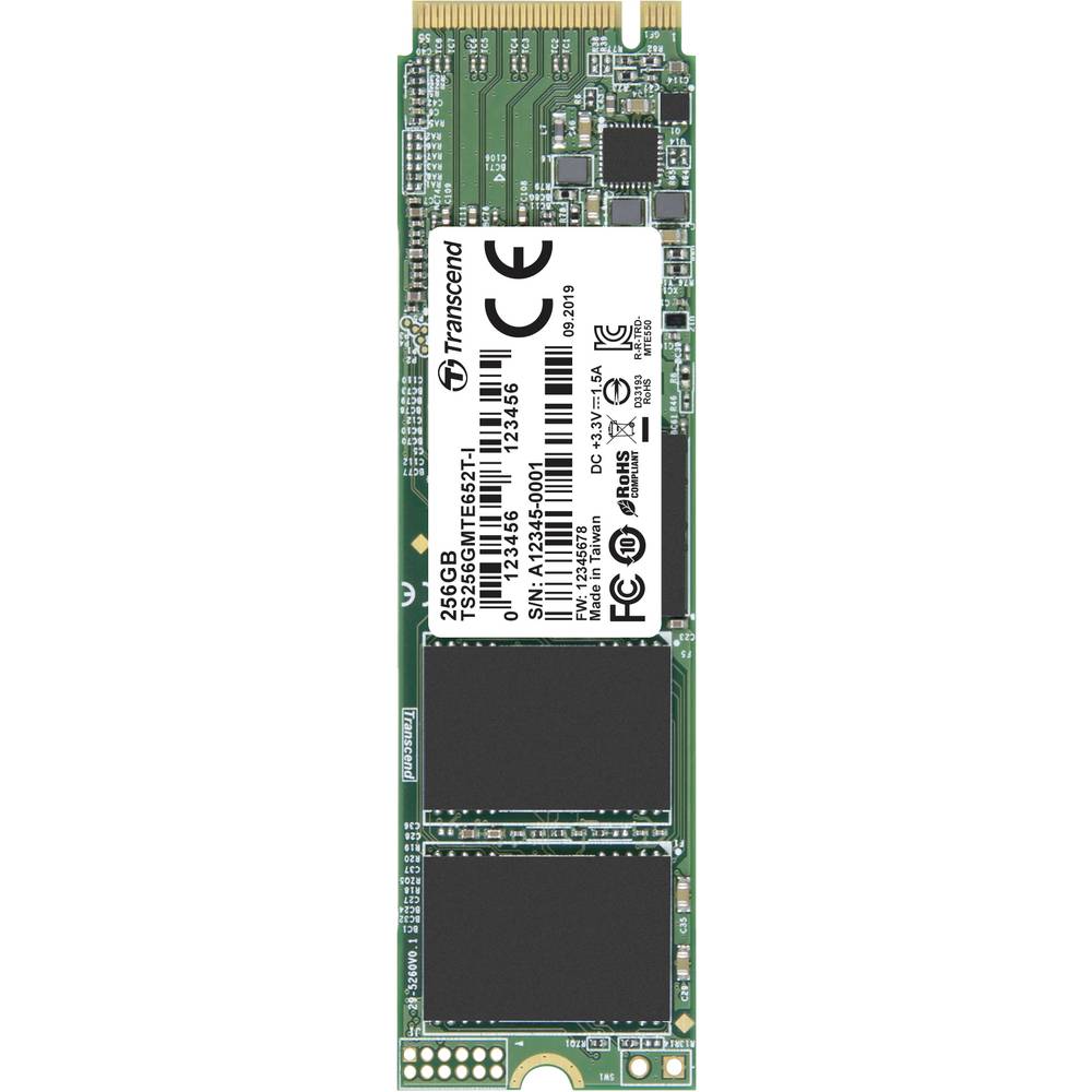 Transcend MTE652T-I 256 GB interní SSD disk NVMe/PCIe M.2 PCIe NVMe 3.0 x4 Industrial TS256GMTE652T-I