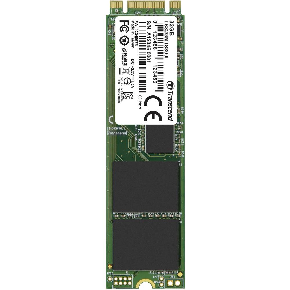 Transcend MTS800I 32 GB interní SSD disk NVMe/PCIe M.2 SATA 6 Gb/s Industrial TS32GMTS800I