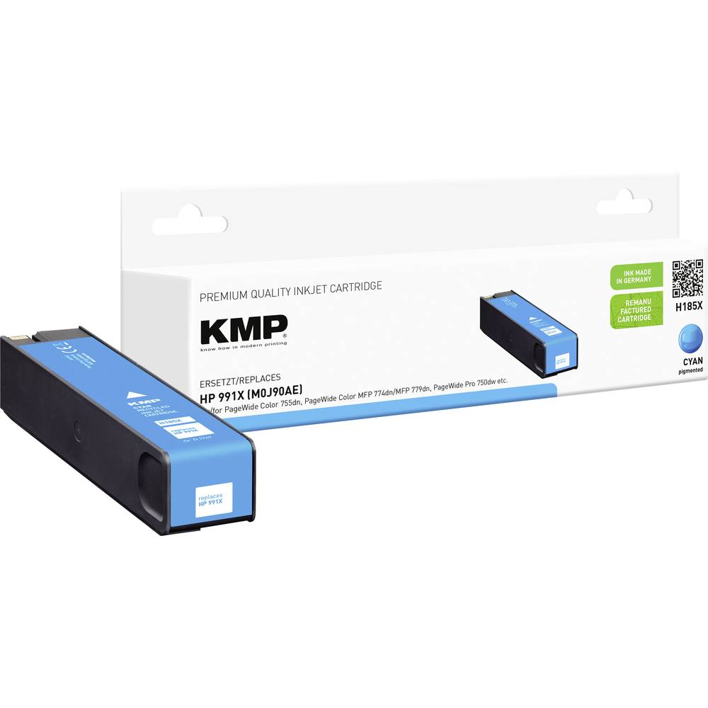 KMP Ink náhradní HP 991X, M0J90AE kompatibilní azurová H185X 1767,4003