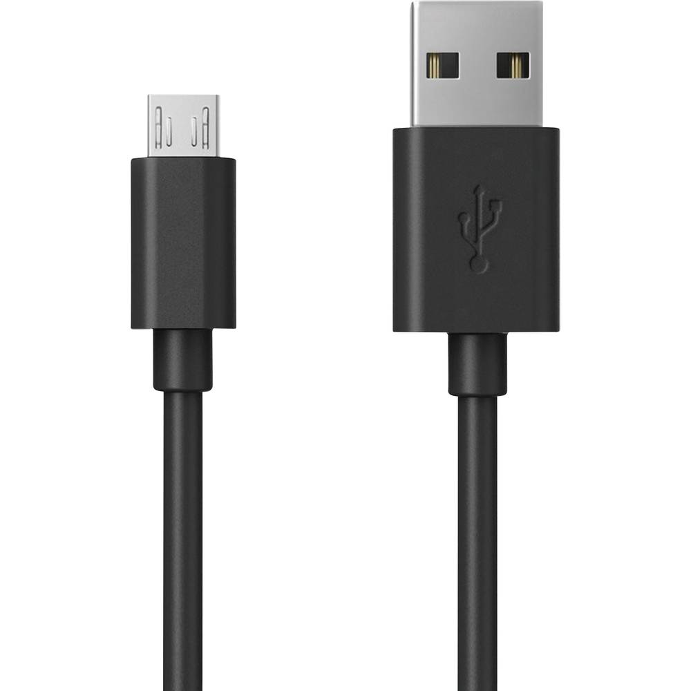 RealPower USB kabel USB 2.0 USB-A zástrčka, USB Micro-B zástrčka 0.60 m černá 255651
