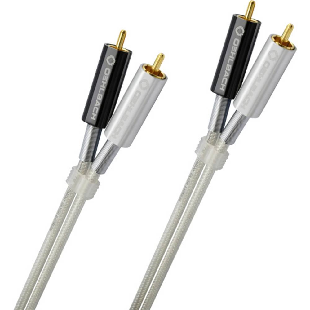 Oehlbach D1C2602 cinch audio kabel [2x cinch zástrčka - 1x cinch zástrčka] 1.50 m stříbrná