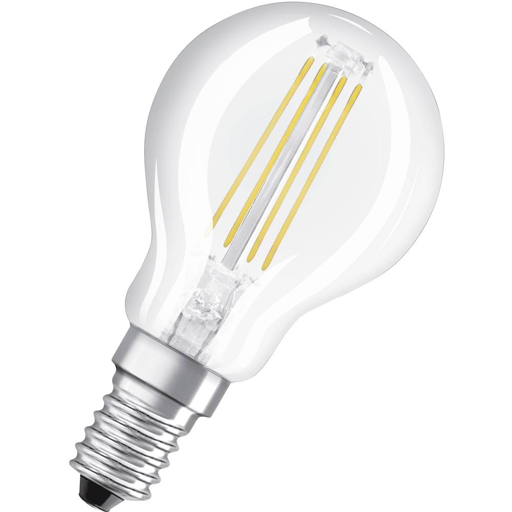 LEDVANCE 4058075447936 LED Energetická třída (EEK2021) D (A - G) E14 kapkový tvar 5.5 W = 60 W teplá bílá (Ø x d) 45.0 m