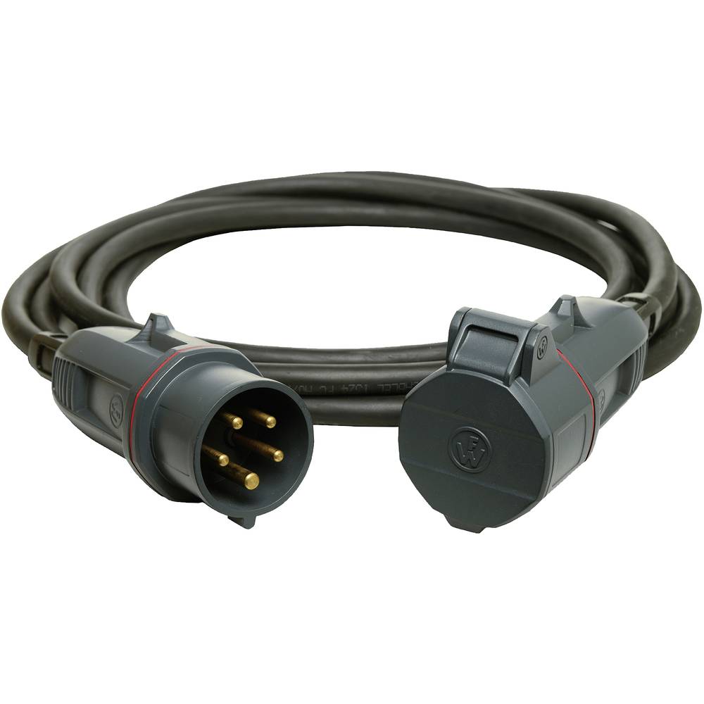 Walther Werke 39100502100100 napájecí prodlužovací kabel 16 A černá 10.00 m