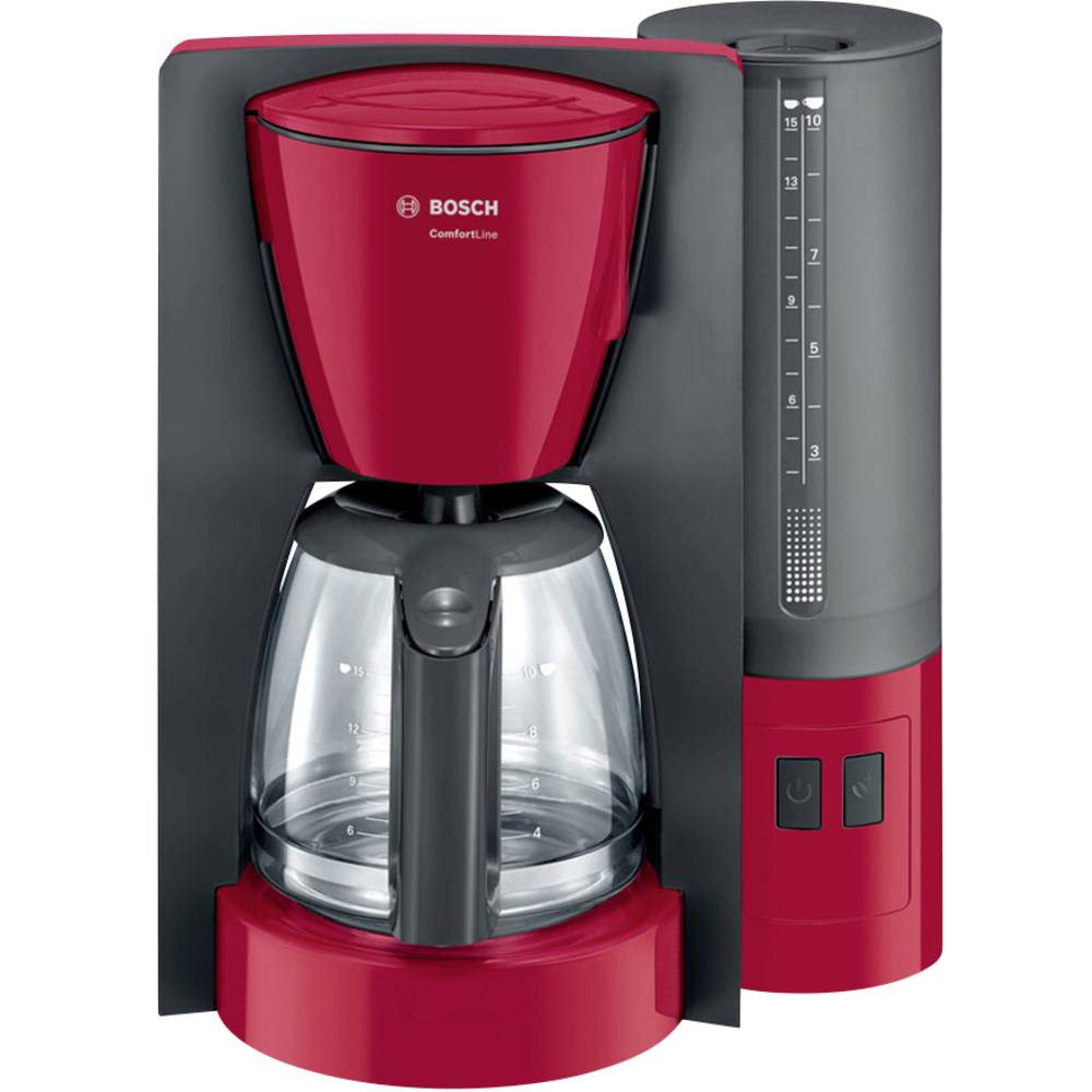 Bosch Haushalt ComfortLine kávovar červená připraví šálků najednou=10 skleněná konvice