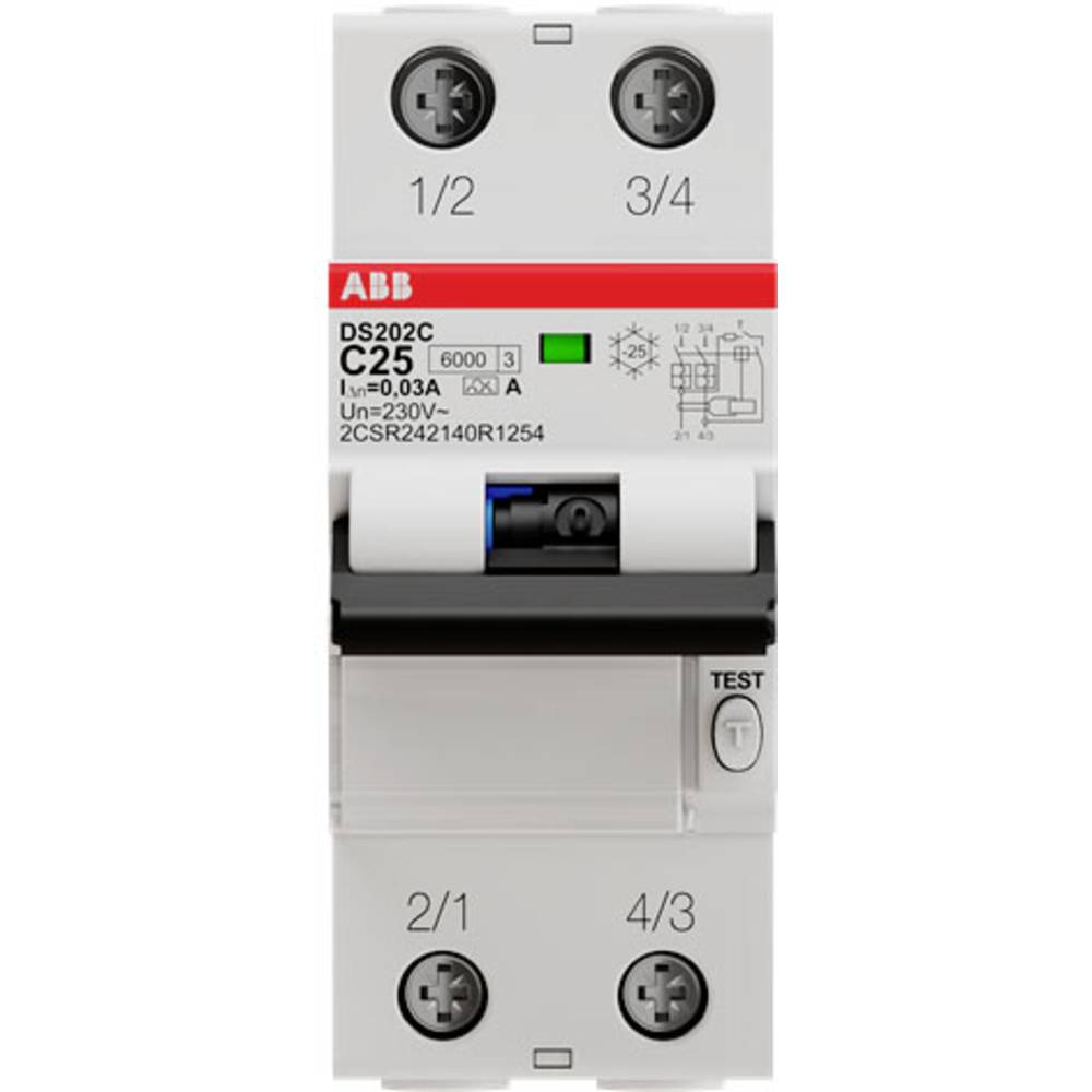 ABB 2CSR252140R1254 proudový chránič/elektrický jistič 2pólový