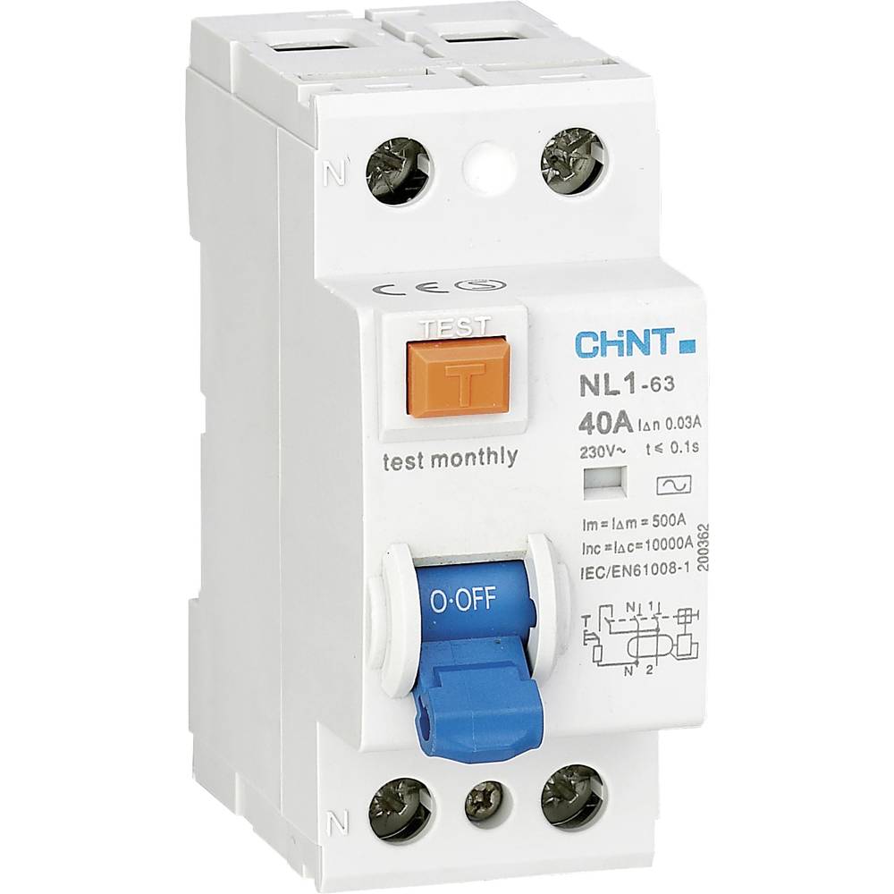 Chint 200362 ochranný proudový spínač 2pólový 40 A