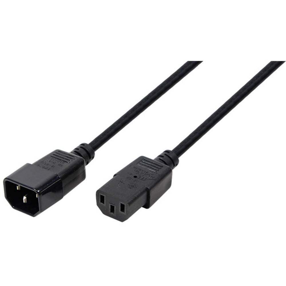 LogiLink napájecí kabel [1x zásuvka C14 - 1x IEC C13 zásuvka 10 A] 1.80 m černá