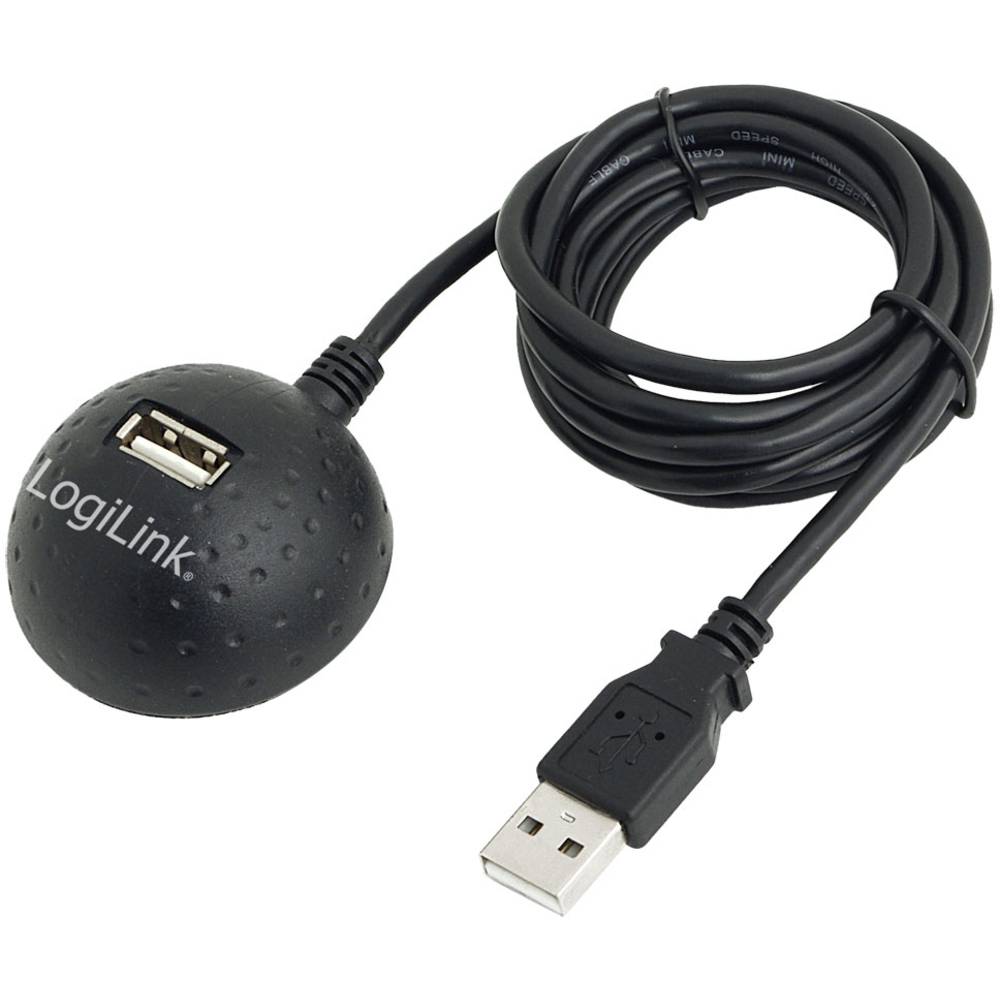 LogiLink USB kabel USB 2.0 USB-A zásuvka, USB-A zástrčka 1.50 m černá CU0013B