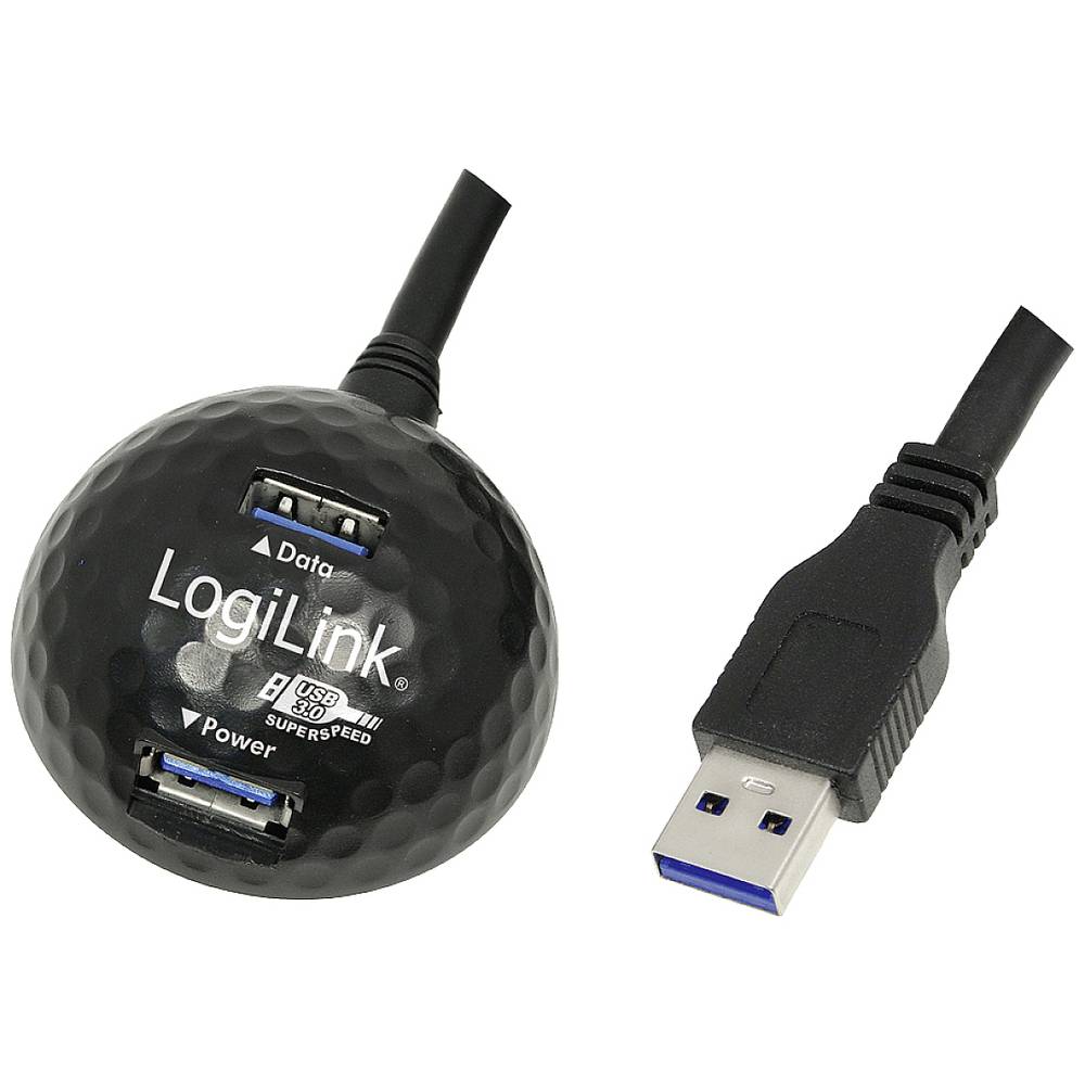 LogiLink USB kabel USB 3.2 Gen1 (USB 3.0 / USB 3.1 Gen1) USB-A zástrčka, USB-A zásuvka 1.50 m černá CU0035