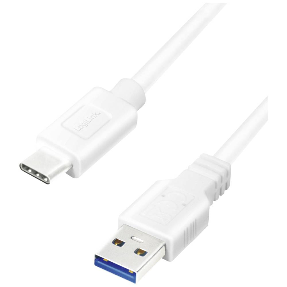 LogiLink USB kabel USB 3.2 Gen1 (USB 3.0 / USB 3.1 Gen1) USB-A zástrčka, USB-C ® zástrčka 0.50 m bílá CU0173