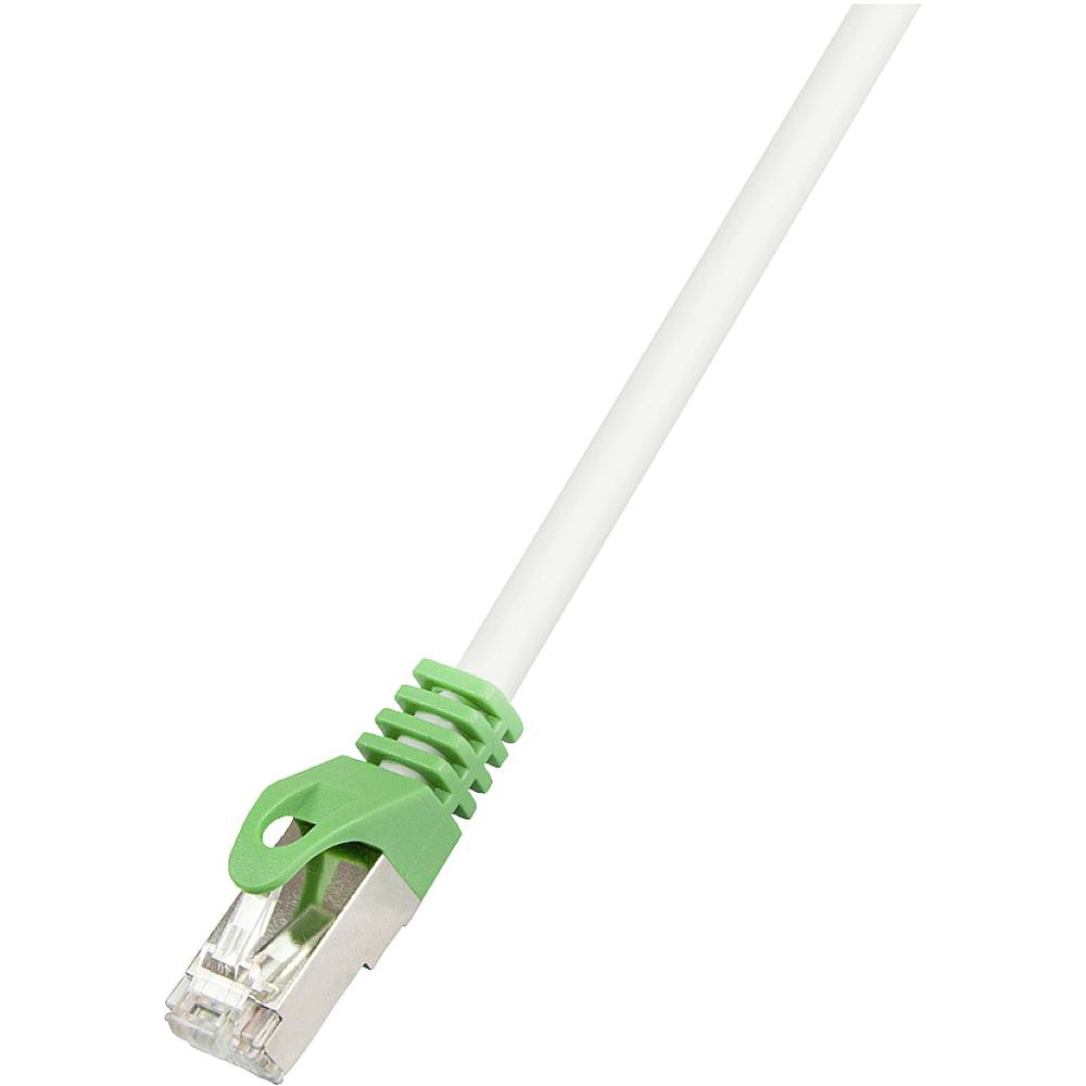 LogiLink RJ45 (křížený) síťový kabel CAT 6 S/FTP 3.00 m šedá samozhášecí, stínění pletivem, kompletní stínění, bez halog