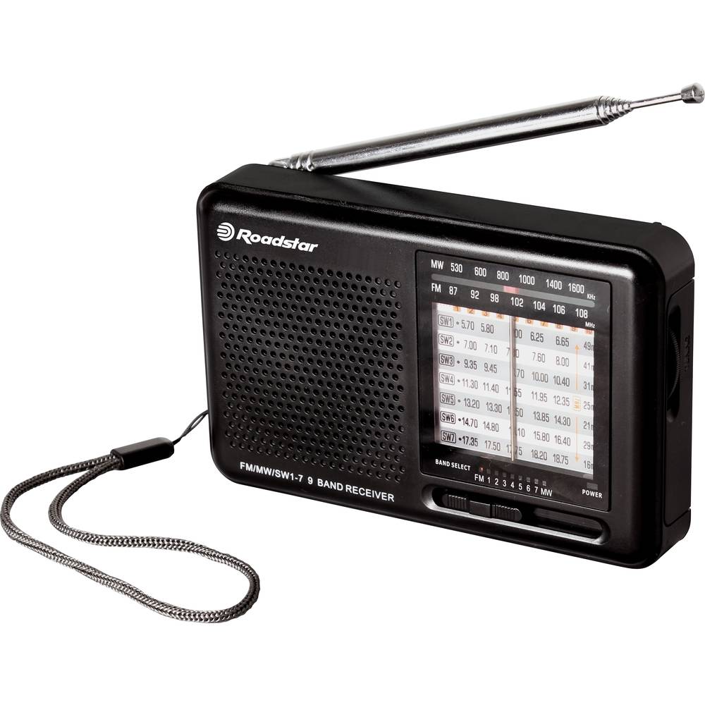 Roadstar TRA-2989 přenosné rádio KV (AM), AM, FM černá
