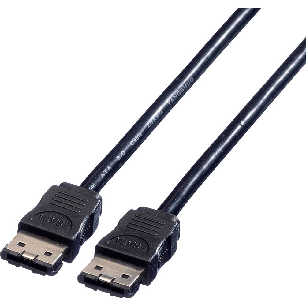 Roline PC kabel [1x eSATA zástrčka 7-pólová - 1x eSATA zástrčka 7-pólová] 0.50 m černá