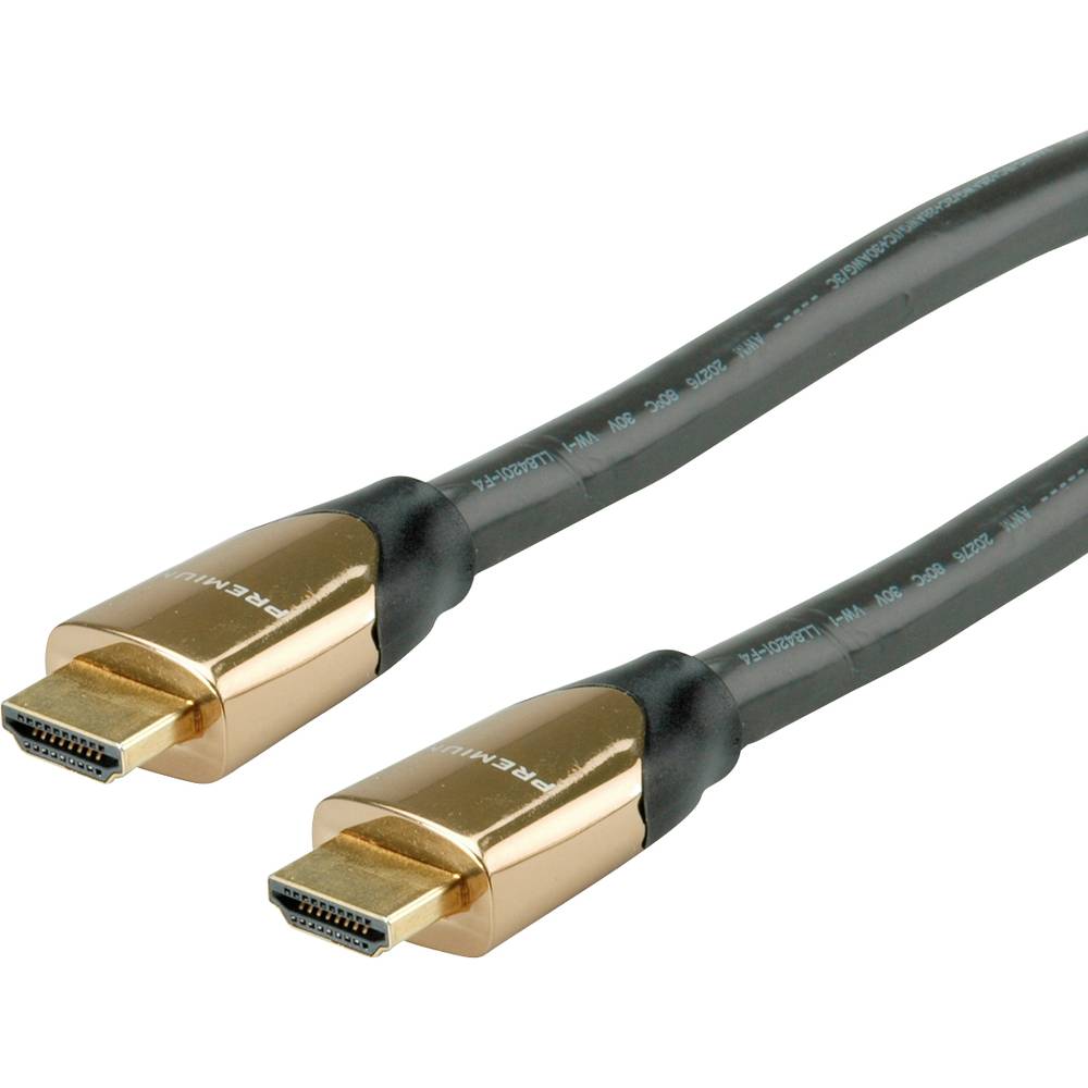 Roline HDMI kabel Zástrčka HDMI-A, Zástrčka HDMI-A 7.50 m černá 11.04.5805 Ultra HD (4K) HDMI s Ethernetem HDMI kabel