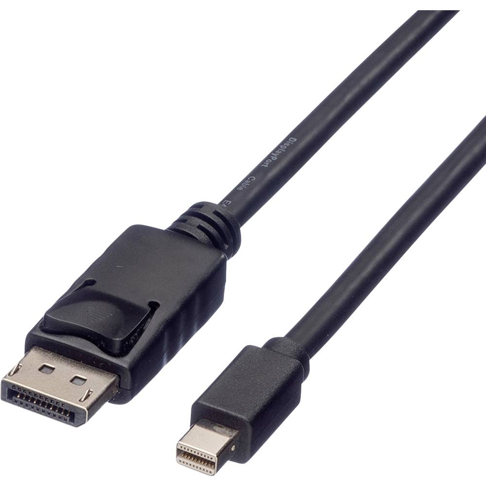 Roline DisplayPort kabel Konektor DisplayPort, Mini DisplayPort konektory 5.00 m černá 11.04.5637 stíněný Kabel DisplayP