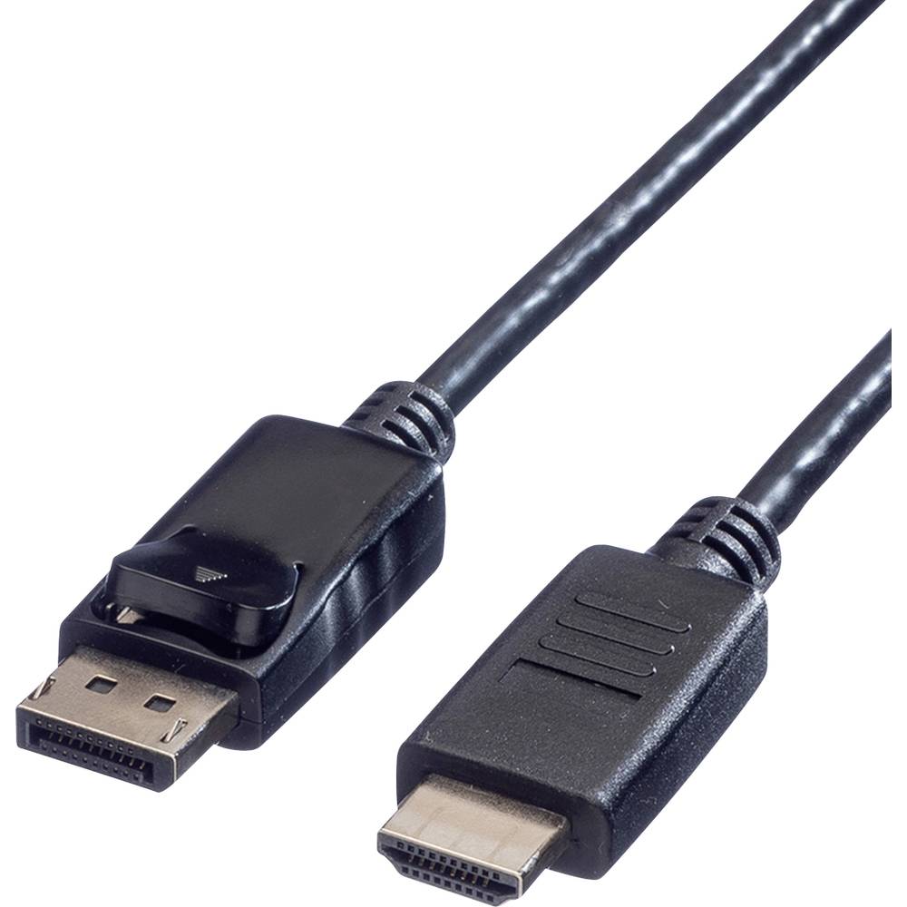 Value DisplayPort kabel Konektor DisplayPort, Zástrčka HDMI-A 1.00 m černá 11.99.5780 stíněný Kabel DisplayPort