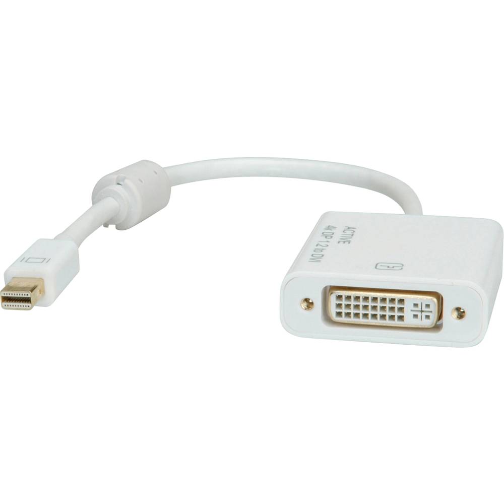 Roline Mini-DisplayPort / DVI kabelový adaptér Mini DisplayPort konektory, DVI-D 24+1pol. zásuvka 0.10 m bílá 12.03.3137