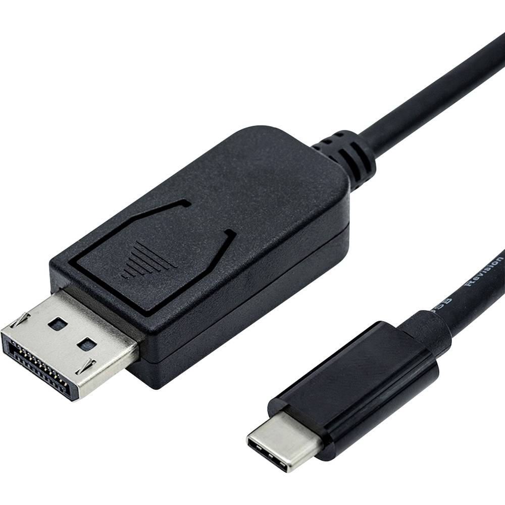 Roline USB-C® / DisplayPort kabelový adaptér USB-C ® zástrčka, Konektor DisplayPort 2.00 m černá 11.04.5846 Kabel pro di