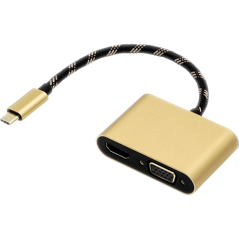 Roline USB-C® / HDMI kabelový adaptér USB-C ® zástrčka, Zásuvka HDMI-A 0.10 m vícebarevná 12.03.3165 Kabel pro displeje