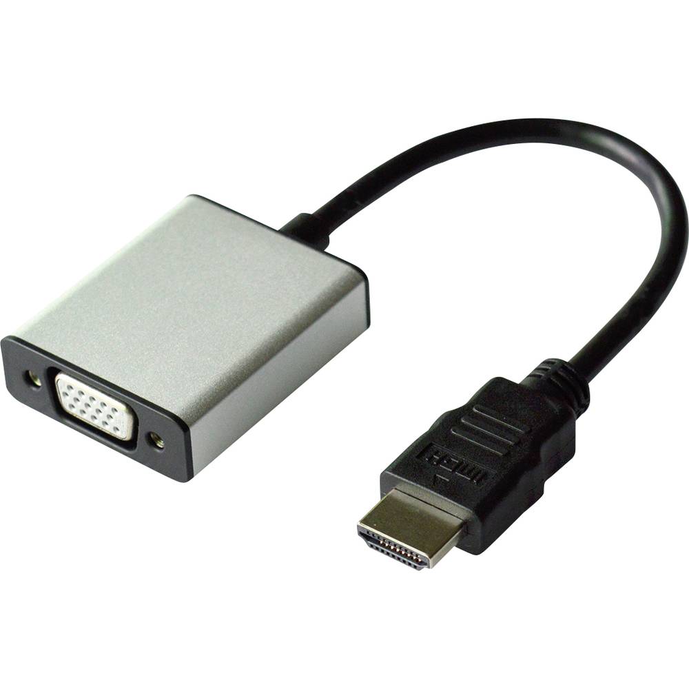 Value HDMI / VGA kabelový adaptér Zástrčka HDMI-A, VGA pólové zásuvka 0.15 m černá 12.99.3119 HDMI kabel