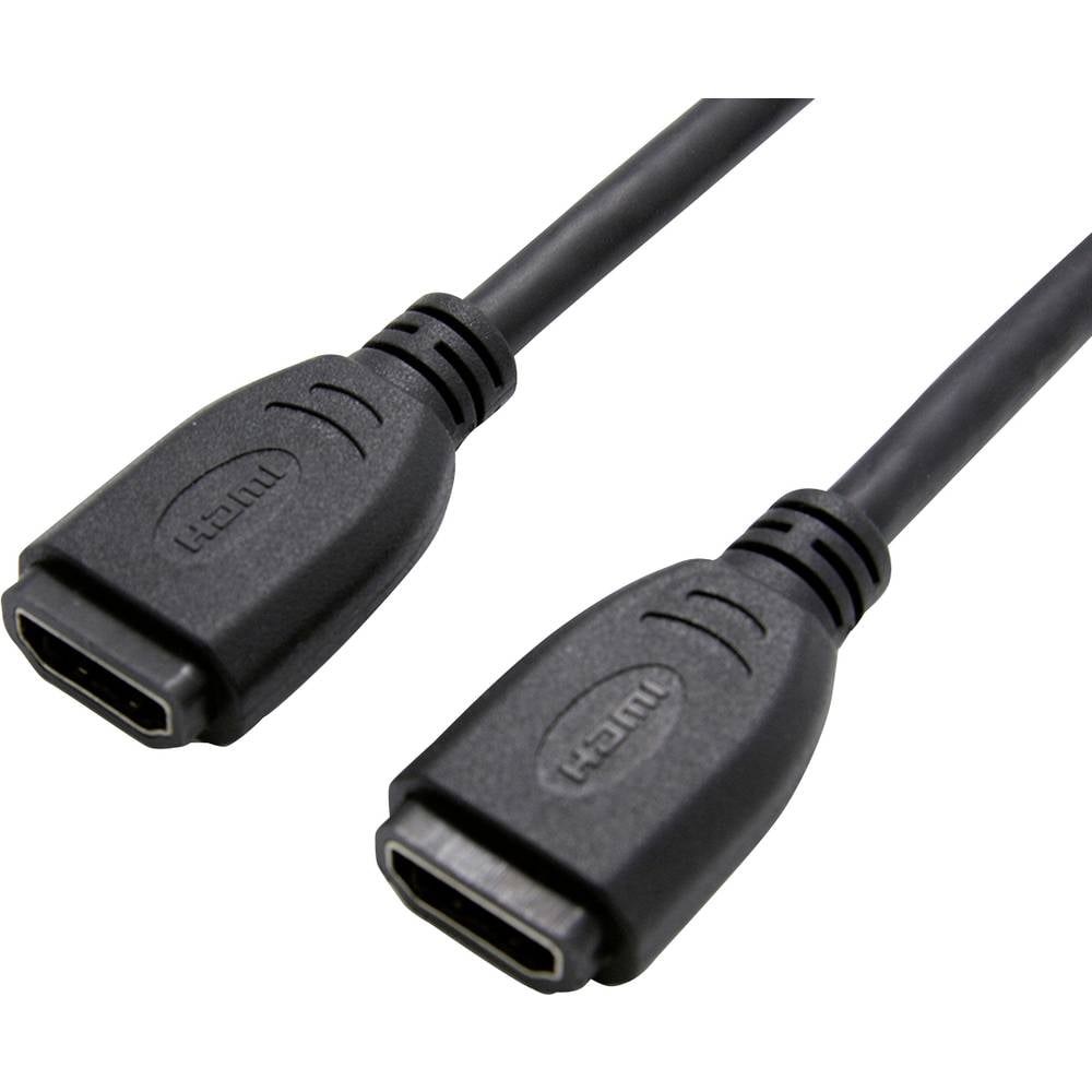 Value HDMI prodlužovací kabel Zásuvka HDMI-A, Zásuvka HDMI-A 0.20 m černá 12.99.3123 HDMI kabel