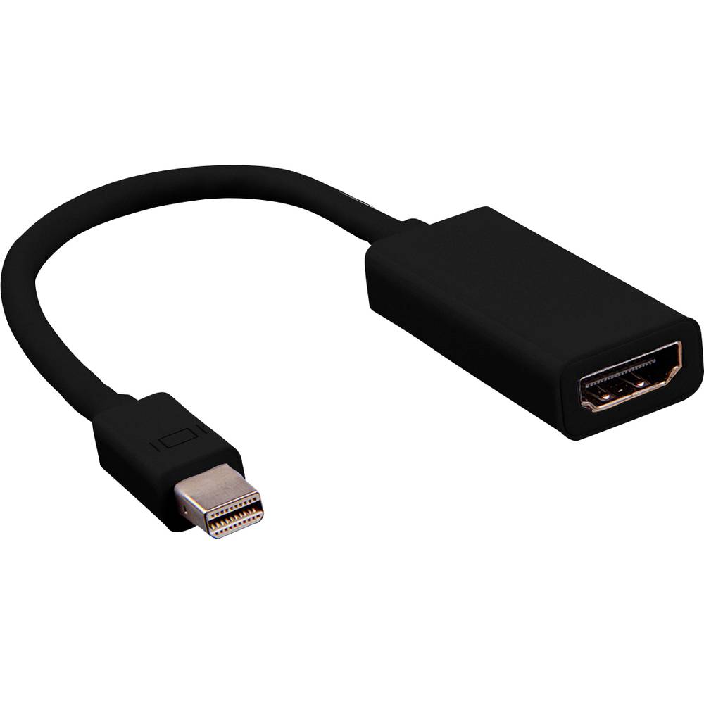 Value Mini-DisplayPort / HDMI kabelový adaptér Mini DisplayPort konektory, Zásuvka HDMI-A 0.15 m černá 12.99.3130 Kabel