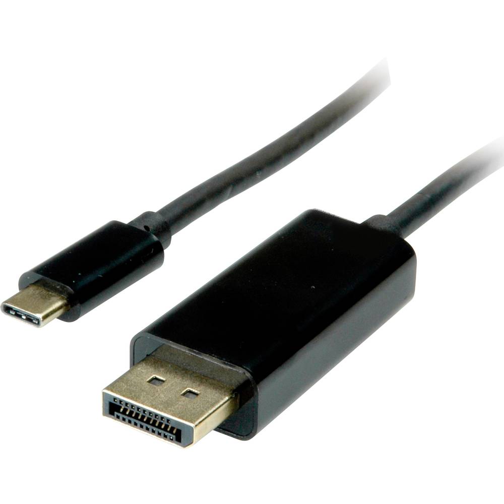 Value USB-C® / DisplayPort kabelový adaptér USB-C ® zástrčka, Konektor DisplayPort 2.00 m černá 11.99.5846 Kabel pro dis