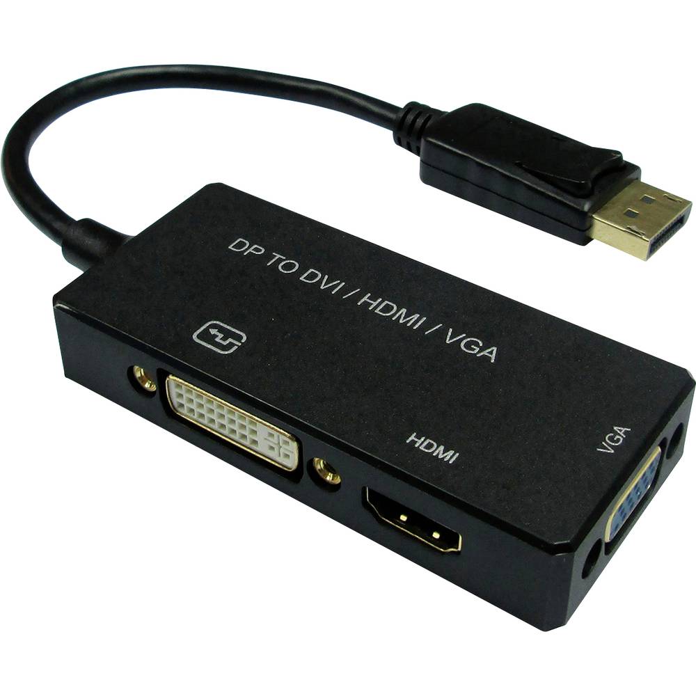 Value DisplayPort / DVI / HDMI / VGA kabelový adaptér Konektor DisplayPort, DVI-D 24+1pol. zásuvka, Zásuvka HDMI-A, VGA