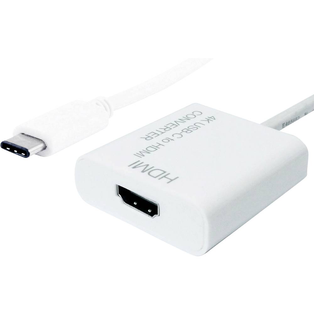 Value USB-C® / HDMI kabelový adaptér USB-C ® zástrčka, Zásuvka HDMI-A 0.10 m bílá 12.99.3210 Kabel pro displeje USB-C®