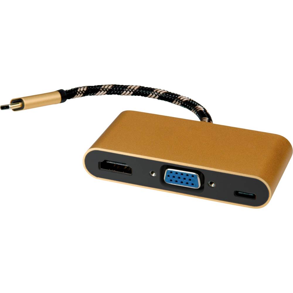 Roline USB-C® / HDMI kabelový adaptér USB-C ® zástrčka, Zásuvka HDMI-A 0.10 m vícebarevná 12.03.3155 Kabel pro displeje