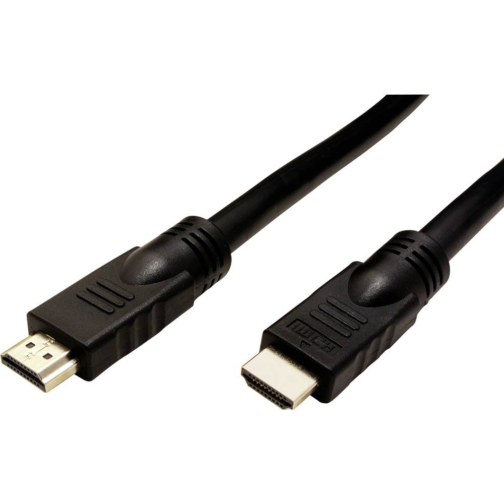 Roline HDMI kabel Zástrčka HDMI-A, Zástrčka HDMI-A 10.00 m černá 14.01.3451 stíněný, Aktivní se zesílením signálu HDMI k