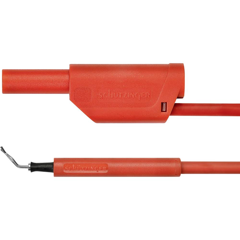Schützinger AL 8321 / ZPK / 1 / 50 / RT adaptérový kabel [zástrčka 4 mm - zkušební hroty] 50.00 cm, červená, 10 ks