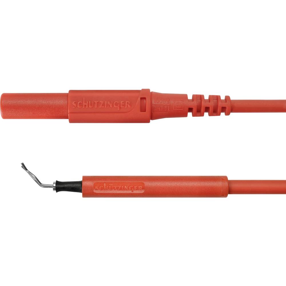 Schützinger AL 8322 / ZPK / 1 / 50 / RT adaptérový kabel [zástrčka 4 mm - zkušební hroty] 50.00 cm, červená, 10 ks