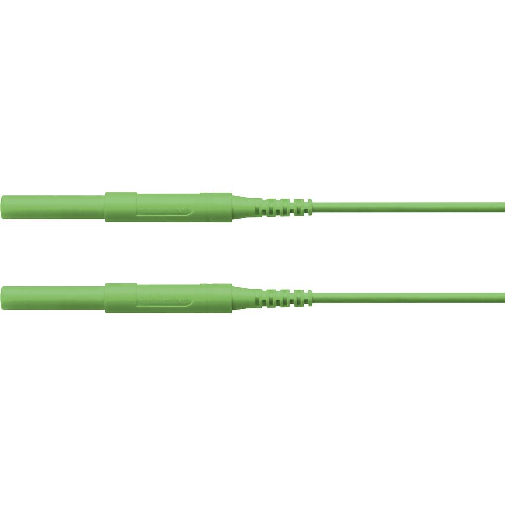 Schützinger HSPL 8568 / AWG16 / 150 / GN bezpečnostní měřicí kabely [zástrčka 4 mm - zástrčka 4 mm] 150.00 cm, zelená, 5