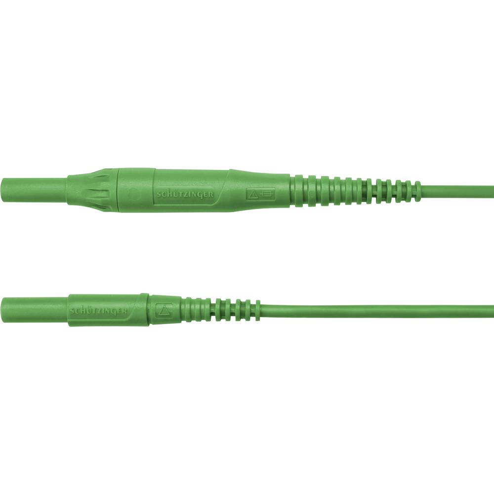 Schützinger MSFK B441 / 1 / 100 / GN měřicí kabel [zástrčka 4 mm - zástrčka 4 mm] zelená, 1 ks