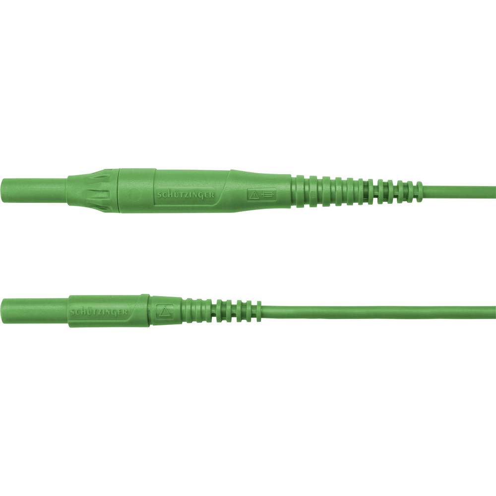 Schützinger MSFK B441 / 1 / 150 / GN měřicí kabel [zástrčka 4 mm - zástrčka 4 mm] 150.00 cm, zelená, 5 ks