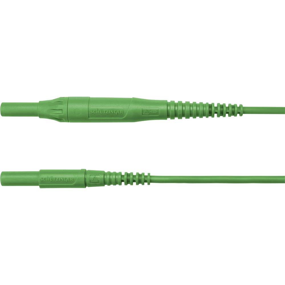 Schützinger MSFK B441 / 1 / 200 / GN měřicí kabel [zástrčka 4 mm - zástrčka 4 mm] 200.00 cm, zelená, 5 ks