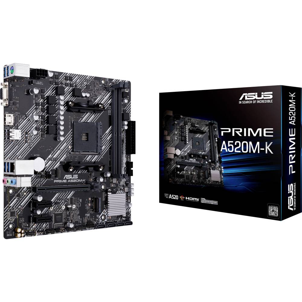 Asus PRIME A520M-K Základní deska Socket (PC) AMD AM4 Tvarový faktor Micro-ATX