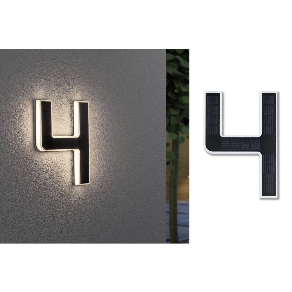 Paulmann 79845 PAULMANN solární osvětlení čísla domu 0.20 W teplá bílá černá