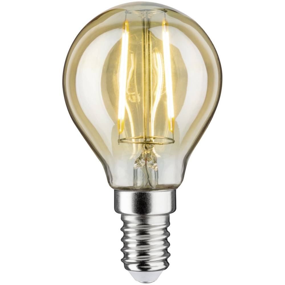 Paulmann 28712 LED Energetická třída (EEK2021) F (A - G) E14 kapkový tvar 4.7 W = 37 W zlatá (Ø x v) 45 mm x 78 mm 1 ks