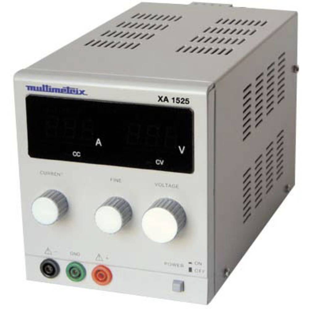 Multimetrix XA 1525 laboratorní zdroj s nastavitelným napětím, 0 - 15 V, 0 mA - 2.5 A, výstup 1 x, XA1525